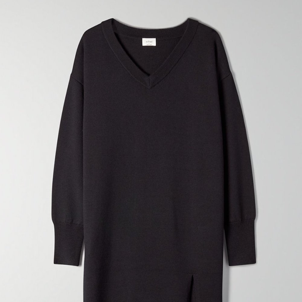 Aritzia Wilfred Cyprie V-Neck Sweater Dress NWOT